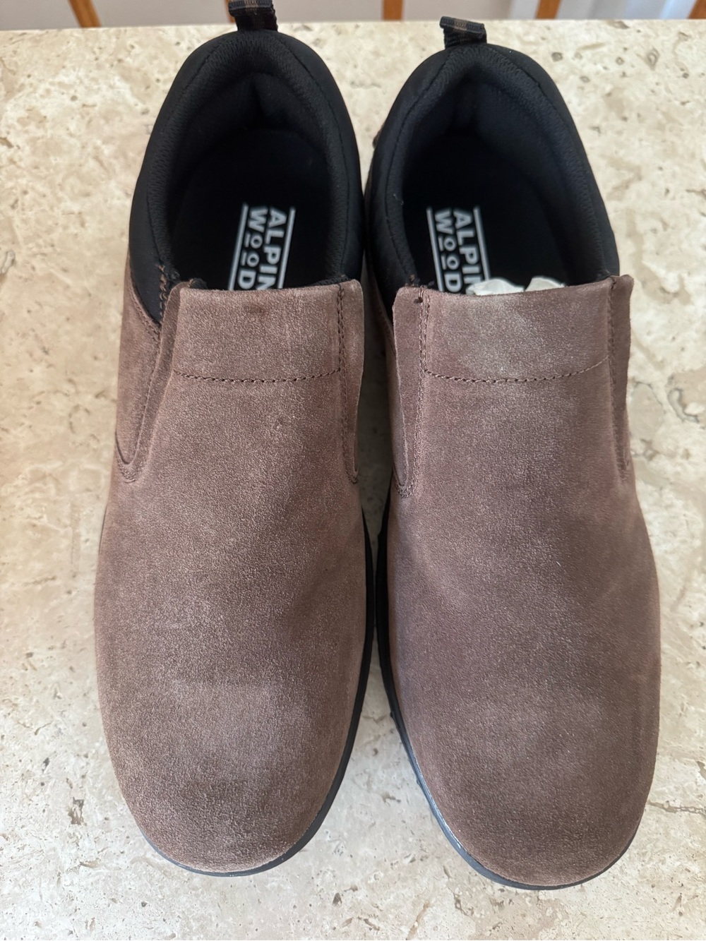 Men's Brown Suede Slip-On Loafers New Size 11W